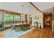 Dining room with hardwood floors, scenic views, and stylish decor at 2208 Guinevere Ne Way, Atlanta, GA 30345
