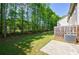 Private backyard with lush greenery, mature trees, and lawn at 8475 Douglass Trl, Jonesboro, GA 30236