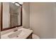 Bathroom featuring framed mirror, vanity, and shower at 595 Broadview Ne Pl, Atlanta, GA 30324
