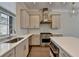 Modern kitchen with white countertops, stainless steel appliances, and sleek cabinetry at 595 Broadview Ne Pl, Atlanta, GA 30324