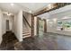 Finished basement with stone accents and tile floor at 68 Highcrest Dr, Acworth, GA 30101