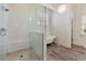Bathroom featuring a glass enclosed shower and a claw foot tub at 68 Highcrest Dr, Acworth, GA 30101