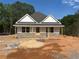 Charming single-story home featuring a brick facade and modern design, set against a lush green backdrop at 95 Rome St, Temple, GA 30179