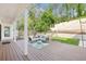 Lovely backyard with a spacious wooden deck, furniture and view of the back yard at 1998 Shalimar Ne Dr, Atlanta, GA 30345