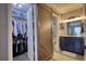 Bathroom featuring shaker cabinets, modern mirrors and a closet space at 211 Summit North Drive Ne, Atlanta, GA 30324