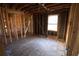 Interior of a building undergoing construction, featuring exposed framing and natural light from the window at 2055 Marco Dr, Decatur, GA 30032