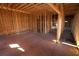 View of an unfinished room with wooden studs and subflooring, offering a blank canvas for design at 2055 Marco Dr, Decatur, GA 30032