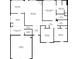 Detailed floor plan displaying the layout and dimensions of the home's rooms and overall structure at 5755 Haterleigh Dr, Alpharetta, GA 30005