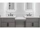 Elegant double vanity with stylish mirrors and modern fixtures at 2195 Springdale Sw Rd, Atlanta, GA 30315