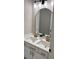 Modern bathroom featuring double sinks, gold fixtures, and stylish finishes for a luxurious feel at 5728 Norman Ct, Atlanta, GA 30349