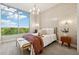 Serene bedroom with a large window offering scenic views of the lush, green neighborhood at 1820 Peachtree Nw St # 804, Atlanta, GA 30309
