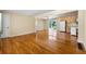 Open-concept living area with beautiful hardwood floors and natural light at 2262 Hurt Sw Rd, Marietta, GA 30008