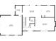Detailed floor plan of the first floor, showcasing the layout of the kitchen, living room, and dining area at 2315 Fisher Dr, Loganville, GA 30052