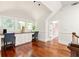 Bright office space with hardwood floors, built-in desk, and large windows at 2015 N Decatur Ne Rd, Atlanta, GA 30307
