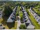 Aerial view of neighborhood featuring manicured lawns, tree-lined streets, and classic architecture at 4643 Grand Central Pkwy, Decatur, GA 30035