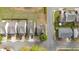 Aerial view of residential neighborhood showcasing well-maintained homes and streets at 200 Arrowhead Ln, Canton, GA 30114