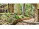 Large backyard of home with garden wall and view of exterior of home at 3200 Country Club Nw Ct, Kennesaw, GA 30144