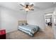 Cozy bedroom with neutral walls, carpet and ceiling fan at 460 Marston Pass, Acworth, GA 30102