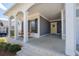Inviting front porch with rocking chairs and a decorative yellow front door, adding to the home's appeal at 460 Marston Pass, Acworth, GA 30102