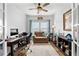 Bright office space with hardwood floors, ceiling fan, large window and stylish furnishings at 460 Marston Pass, Acworth, GA 30102