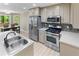 Well-equipped kitchen with stainless steel appliances, center island, and eat in dining area at 191 Orchard Dr, Canton, GA 30115