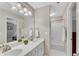 This bathroom features double sinks and a shower tub combination at 3110 Royal Troon, Woodstock, GA 30189