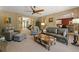 Inviting living room with neutral walls, plush seating, and a colorful accent ottoman at 625 Aunt Lucy Sw Ln # 61, Smyrna, GA 30082
