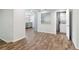 Finished basement with modern gray cabinets, utility area, and stylish, durable laminate flooring at 160 Oglesby Bridge Rd, Conyers, GA 30094