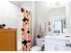 Bathroom showcasing a shower with stylish curtain and vanity at 1952 Maritime Way, Atlanta, GA 30318