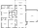 Main floor floorplan showing bedrooms, bathrooms, kitchen, garage, and screened porch at 6865 Fletcher Dr, Winston, GA 30187