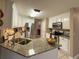 Well-lit kitchen featuring granite countertops and stainless steel appliances at 2380 Emerald Dr, Loganville, GA 30052