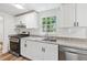 Modern kitchen with white cabinets, stainless steel appliances, and granite countertops at 5180 Stone Trce, Stone Mountain, GA 30083