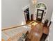 Grand two-story foyer with hardwood floors, a staircase, and a stylish front door, making a great first impression at 1485 Mill Place Dr, Dacula, GA 30019