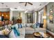 Cozy living room with hardwood floors, stylish decor, and an adjacent kitchen area with bar stool seating at 700 Piedmont Ne Ave # 4, Atlanta, GA 30308
