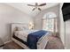 Cozy bedroom with neutral tones, carpet flooring, and large window that provides natural light at 160 Brookhollow Trce, Alpharetta, GA 30022