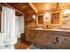 Bathroom featuring a step up to the tub and a custom wood vanity at 3401 Clay Rd, Austell, GA 30106