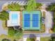 Aerial view of community pool and tennis courts at 4813 Fernie Ne Ct, Marietta, GA 30068