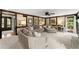 Spacious living room featuring a fireplace, neutral paint, and large windows at 4813 Fernie Ne Ct, Marietta, GA 30068