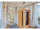 Covered porch with string lights and sauna at 5022 Towneship Creek Rd, Roswell, GA 30075