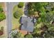 Birds eye view of the property showcases the roof, lawn, surrounding trees and neighborhood at 899 Fairwood Nw Way, Acworth, GA 30101
