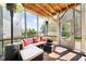 Relaxing screened porch with comfortable seating and views of the surrounding landscape at 3875 Grandview Manor Dr, Cumming, GA 30028