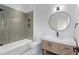 Modern bathroom with a stylish vanity, tiled shower, and contemporary fixtures at 3290 Dunlop Ne Ct, Atlanta, GA 30319