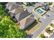 Aerial view of the property showing proximity to community amenities and surrounding neighborhood at 3715 Lexington Rd, Tucker, GA 30084
