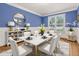 Modern dining room with stylish decor, including a large table and elegant wall accents at 51 Sagemont Ct, Acworth, GA 30101