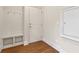 Mudroom features bench, storage cubbies, and hanging hooks at 51 Sagemont Ct, Acworth, GA 30101