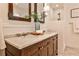 Elegant bathroom showcases a marble-topped double vanity and a luxurious tiled walk-in shower at 1362 Briarcliff Ne Rd, Atlanta, GA 30306