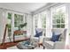 Charming sunroom flooded with natural light, featuring comfortable seating and views of lush greenery at 1362 Briarcliff Ne Rd, Atlanta, GA 30306