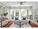 Cozy sunroom with lots of light from surrounding windows, with stylish seating at 1362 Briarcliff Ne Rd, Atlanta, GA 30306