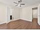 Bedroom featuring a ceiling fan and view to bathroom at 4343 Ainsley Mill Ln, Duluth, GA 30097