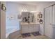Bathroom featuring double vanity and a soaking tub at 192 Adelaide Xing, Acworth, GA 30101